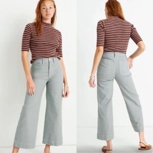 MADEWELL Blue Horizon Petite Emmett Wide-Leg Crop Pants Y2K Retro Boho 23P (25)